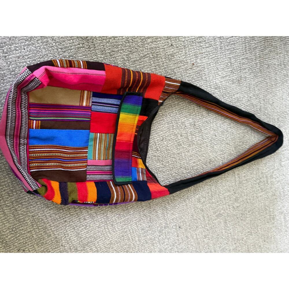 Guatemala patch work boho hippie crossbody purse